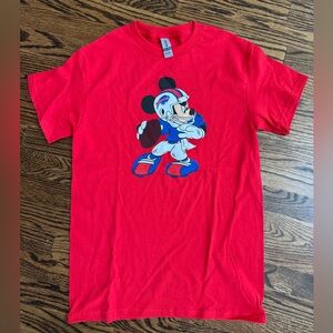 Adult small Mickey Buffalo Bills Disney Football tee shirt NEW